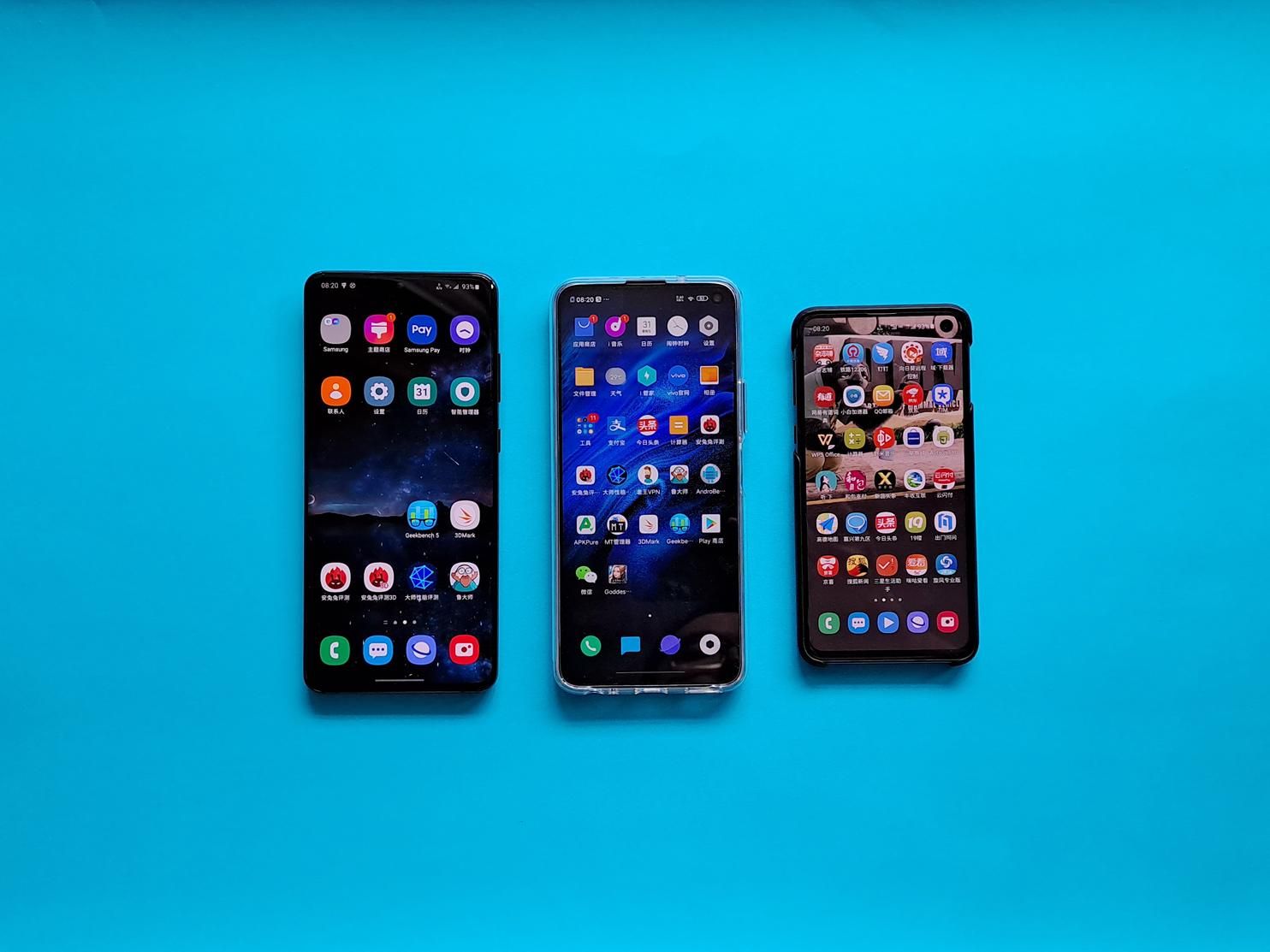 三星S20U/iQOOZ1/三星S10e，实机跑分看性能差距