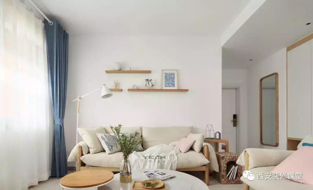 简单电视墙加柜子,沙发墙隔板