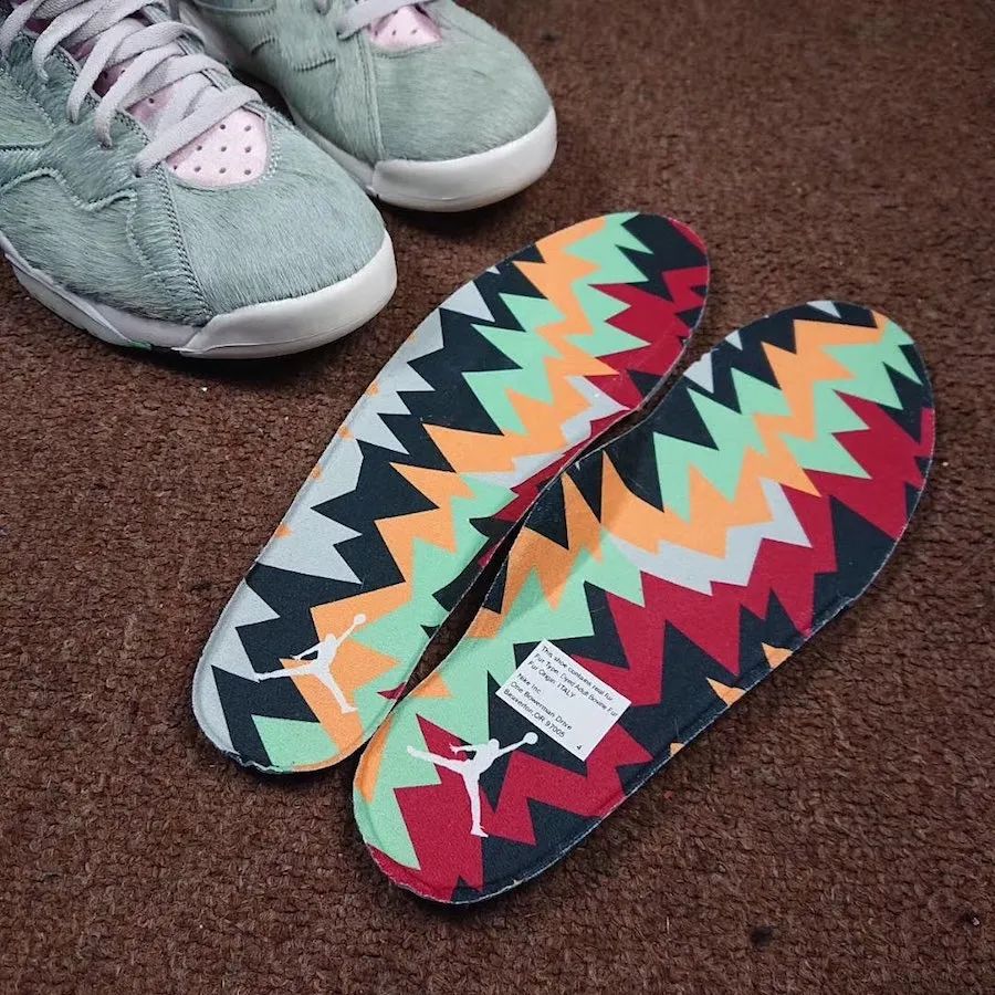 aj7兔八哥粉色细节图,兔八哥aj7球鞋