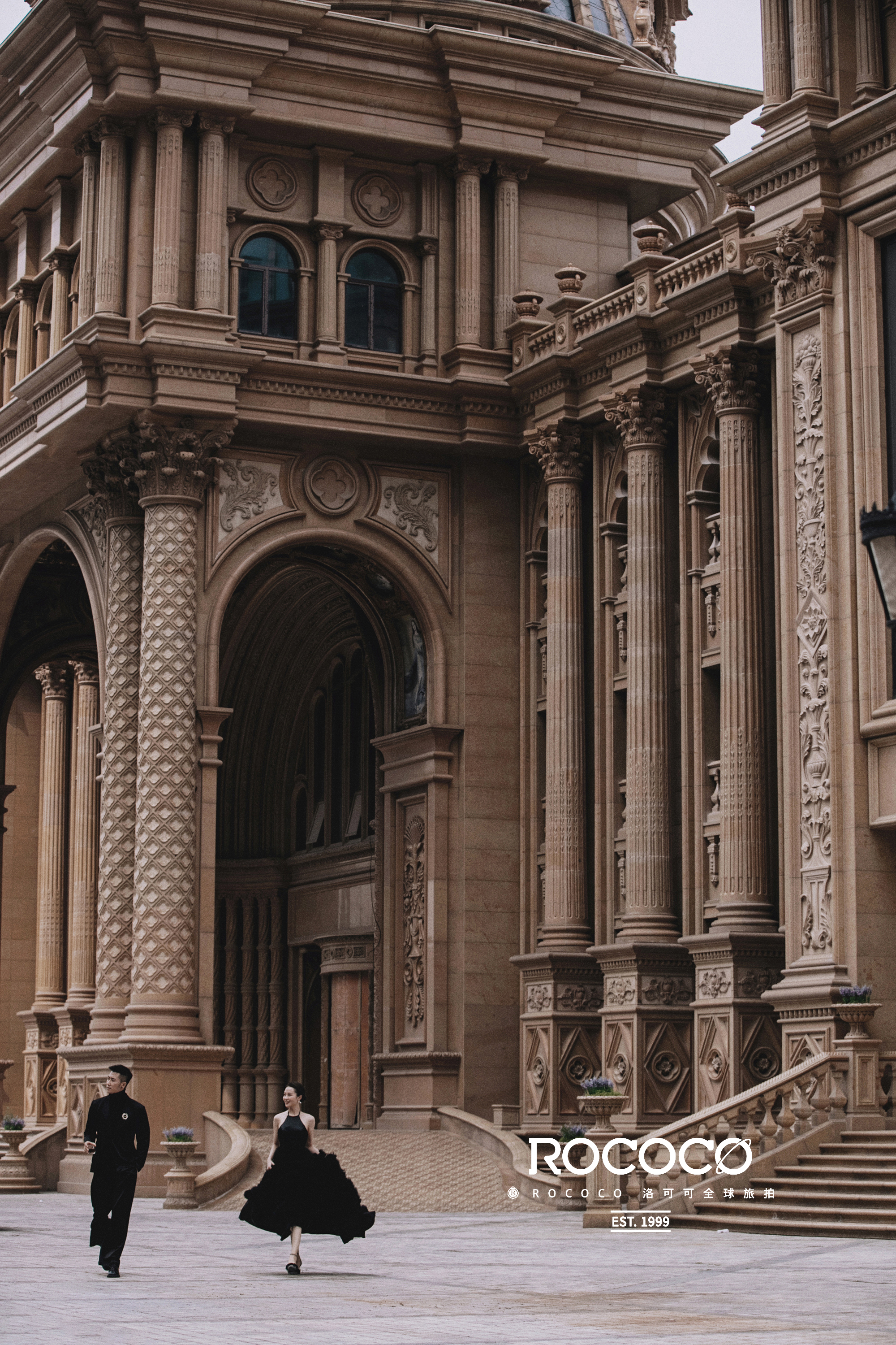 黑纱婚纱照高级感外景调色教程,高级感满满的森系黑纱婚纱照