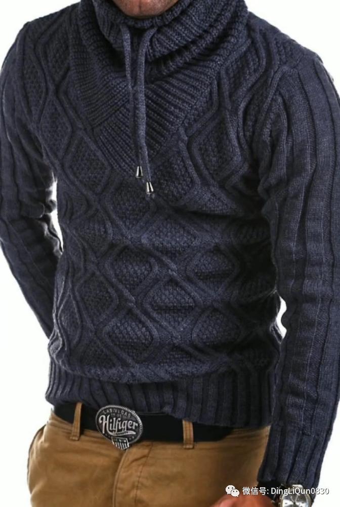 男式针织衫简单又好看的花样,编织教程男士高档中长开衫针织衫