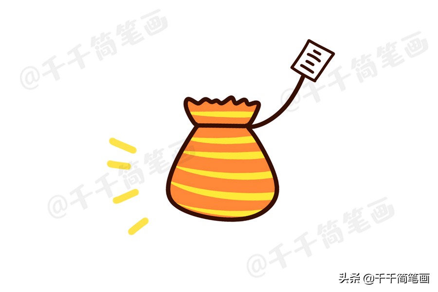 鼠年新年主题简笔画大全,鼠年元旦节简笔画大全