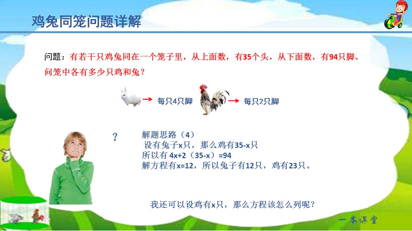 小学生数学鸡兔同笼问题解答视频,小学数学鸡兔同笼问题15分钟试讲