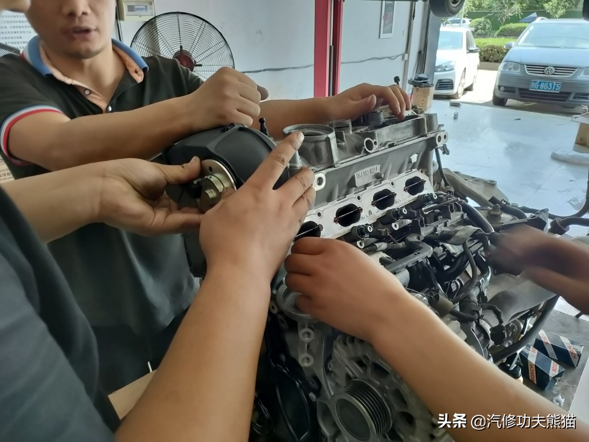 老途观发动机漏油维修,老途观涡轮增压器漏油维修多钱