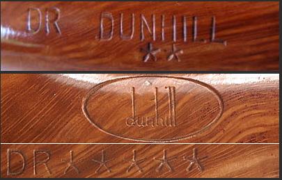 登喜路dr1星烟斗,登喜路烟斗的戳记