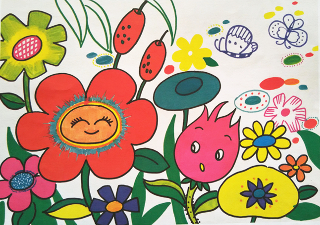 少女心爆棚的又简单的简笔画,安静女孩彩色简单简笔画图片