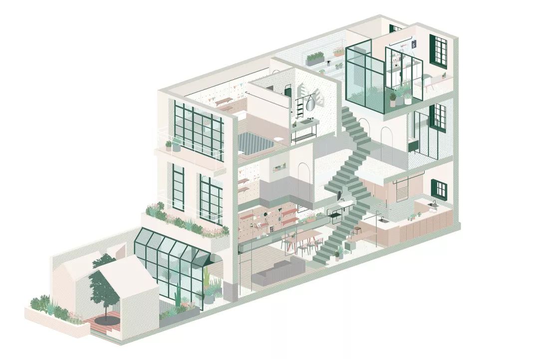 简单房子的轴测图,60平方十大最佳户型图