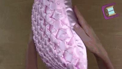 手工制作抱枕教程用针线勾,旧衣服自制抱枕不用针线了