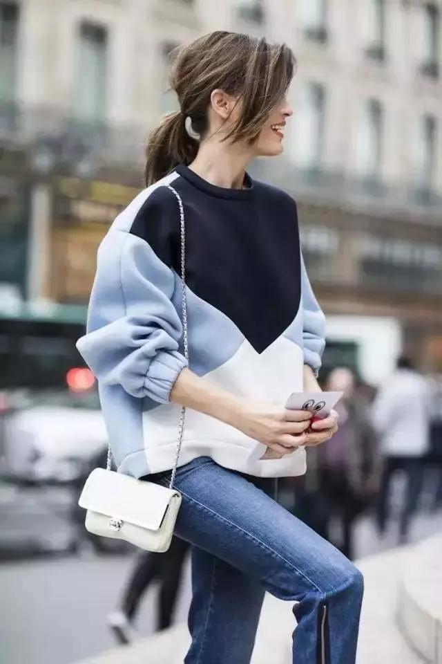 蓝色系单品look,蓝色好看的单品