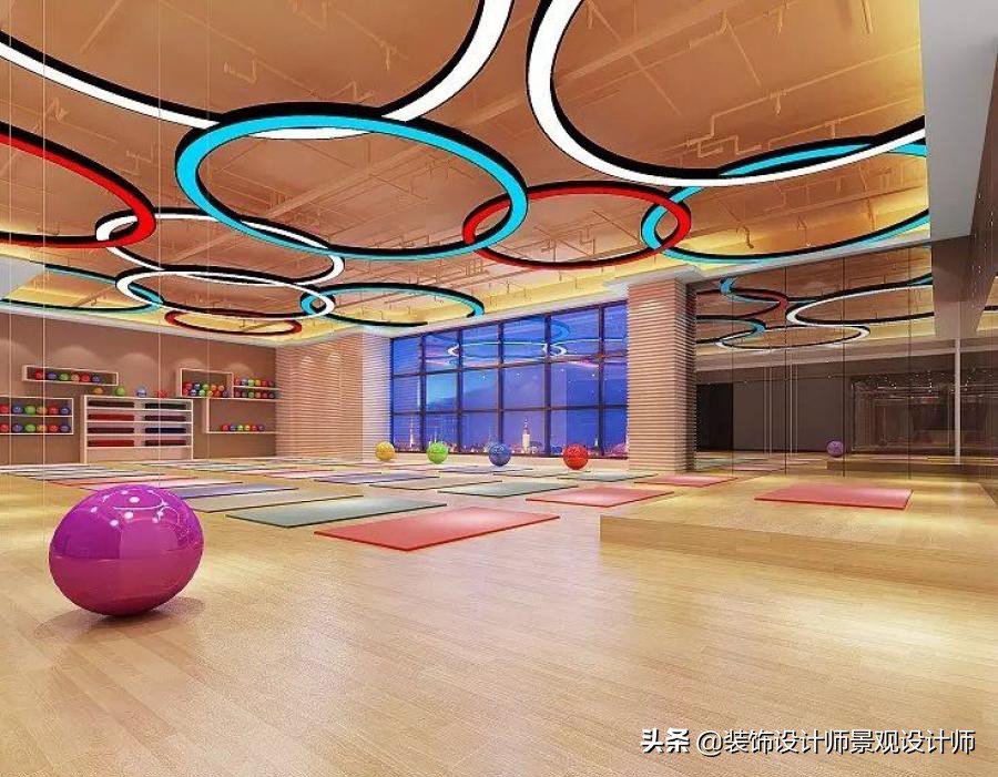 公司健身房设计效果图,书房健身房二合一设计效果图