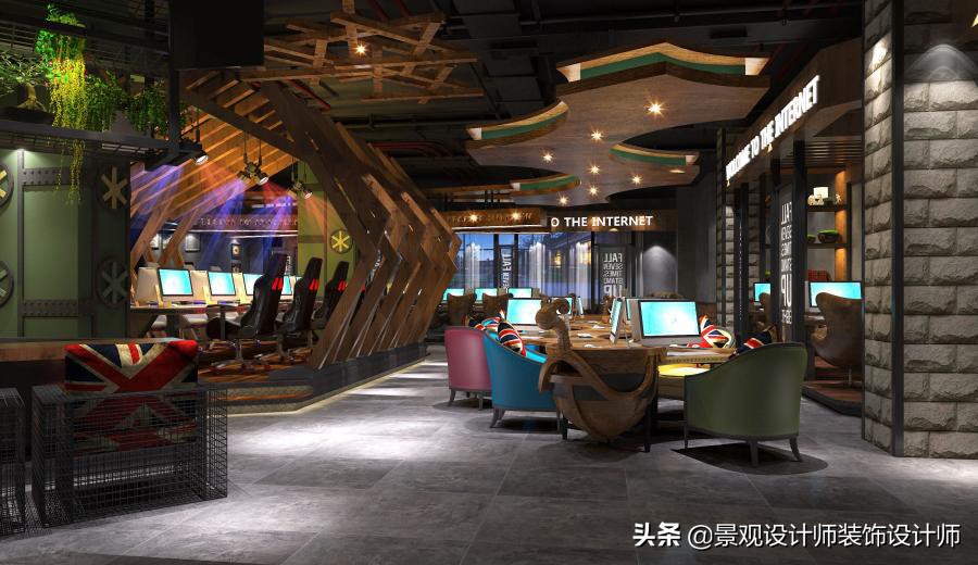网咖设计效果图,网咖设计图哪找