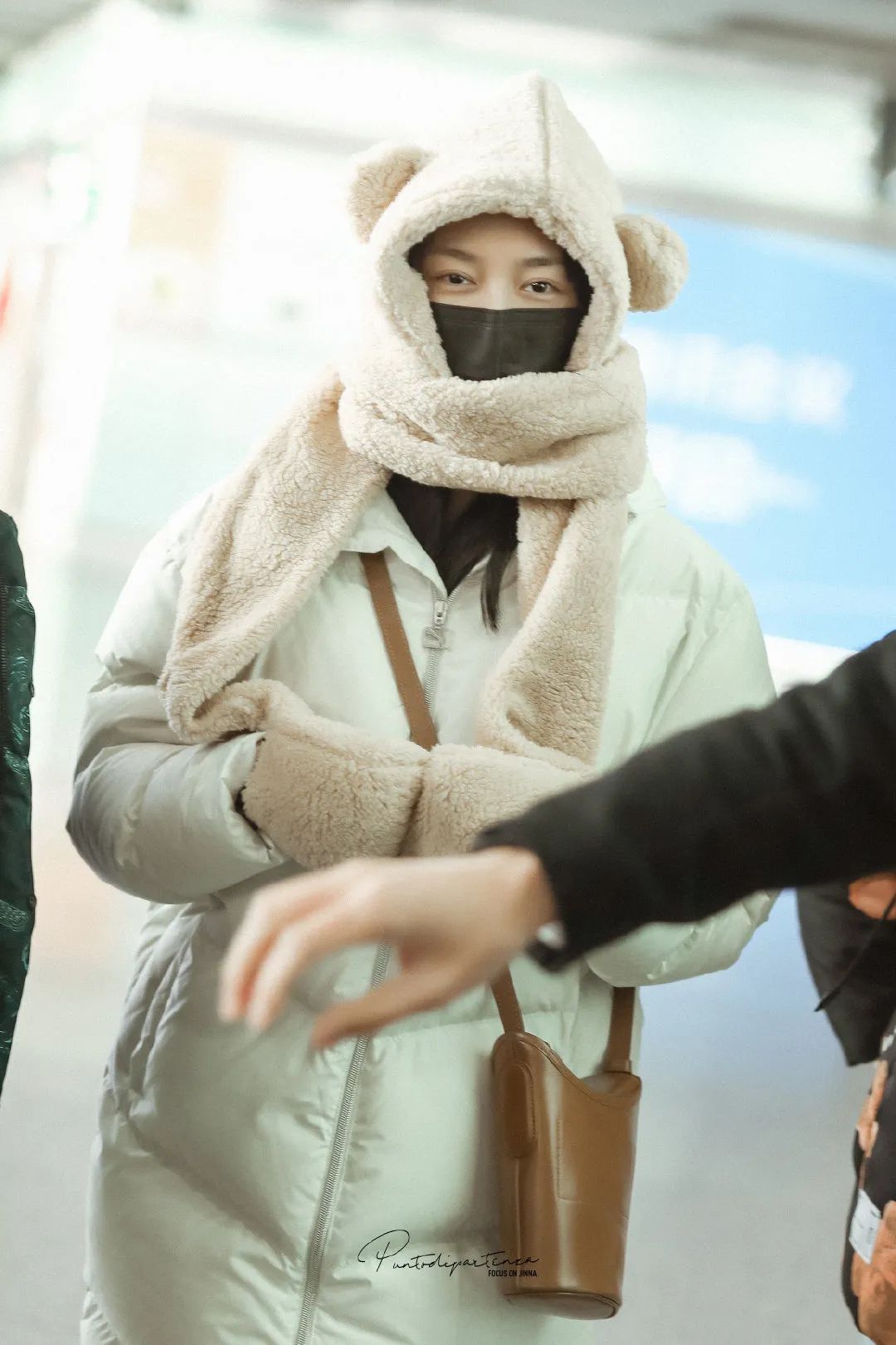 秋冬韩版小熊保暖帽,宝宝小熊丸子帽秋冬季保暖