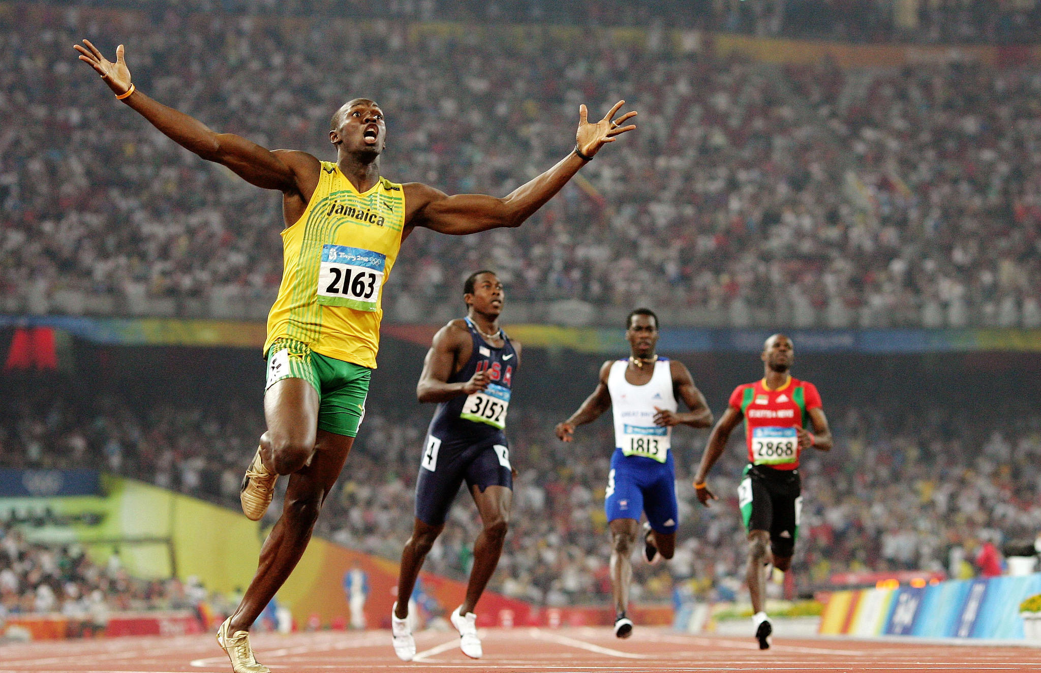 闪电博尔特世界纪录,闪电博尔特100米夺冠完整视频