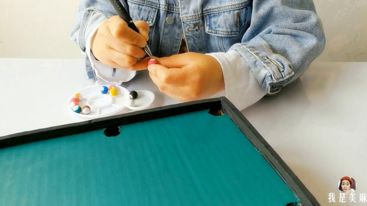 儿童手工制作台球杆,用纸板做一个台球