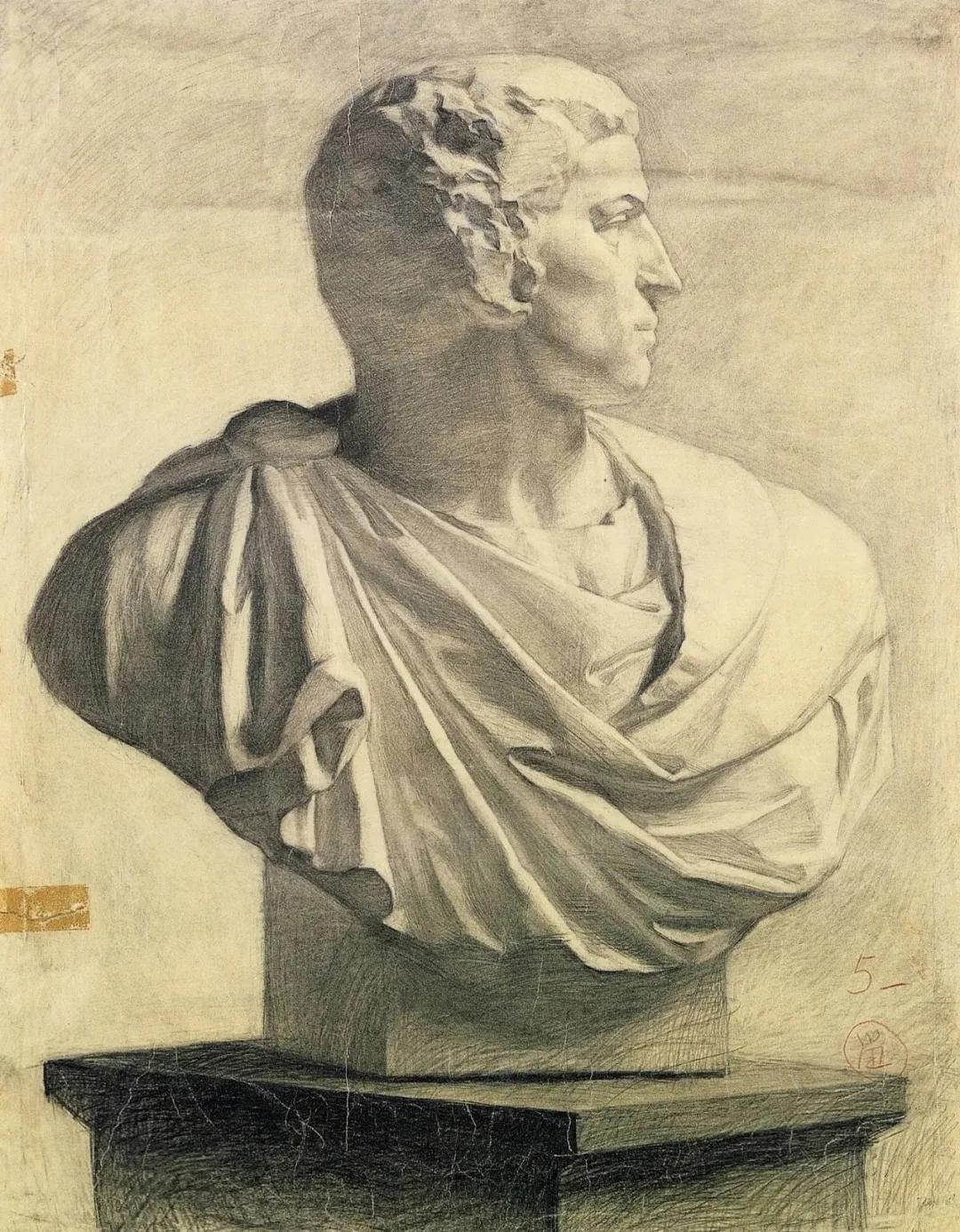 素描石膏像大师作品,石膏像名师