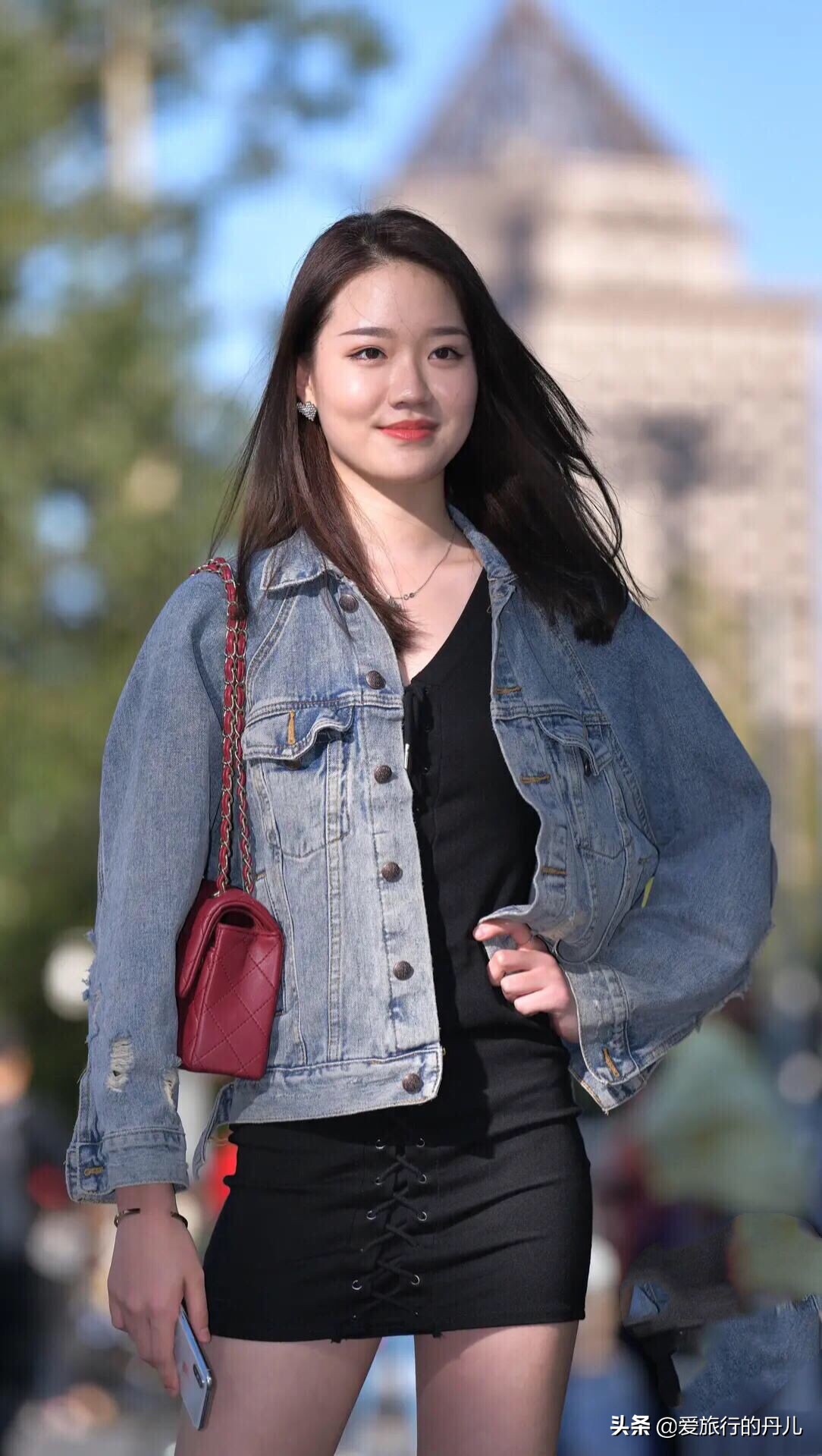 微胖型女生休闲牛仔服穿搭,微胖女生黑色吊带裙显瘦搭配