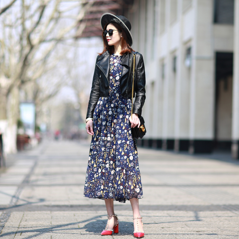 碎花雪纺裙连衣裙高级,雪纺裙碎花半身裙图片