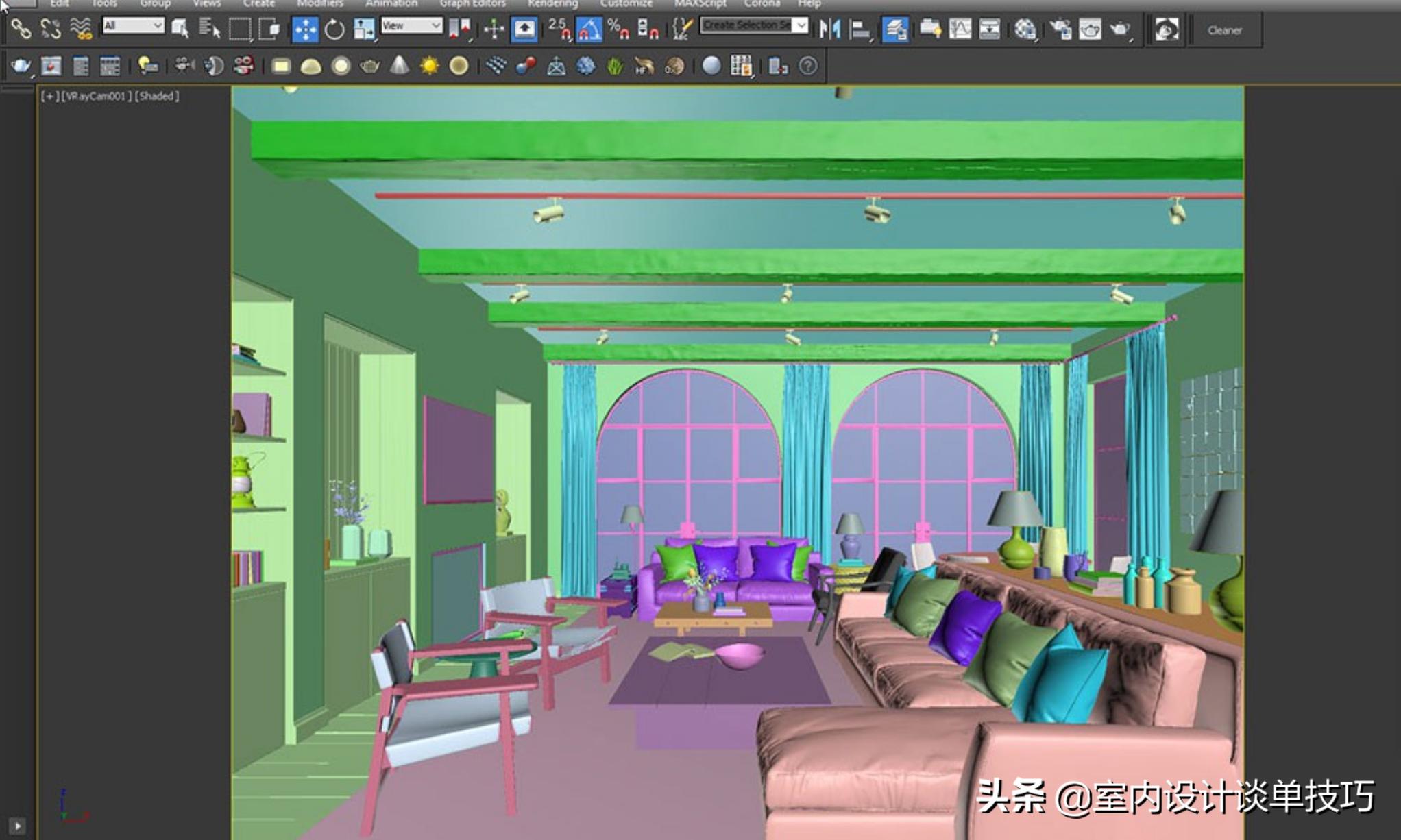 3dmax家具建模渲染全套合集教程,3dmax工业风墙壁贴图