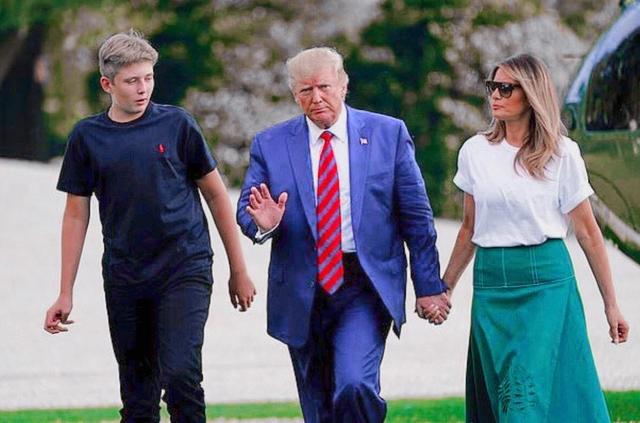 川普小儿子近照,川普的小儿子颜值逆天