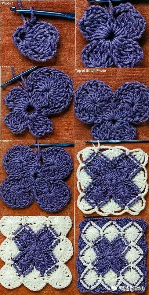学毛线钩花一学就会简单,新手学毛线钩花