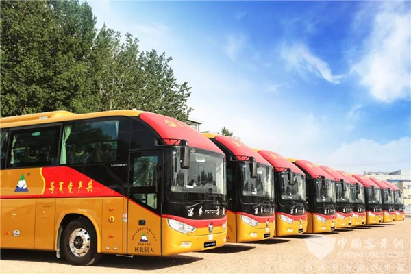10辆“*产党共**员号”福田欧辉BJ6122交付沈阳安泰旅游公司