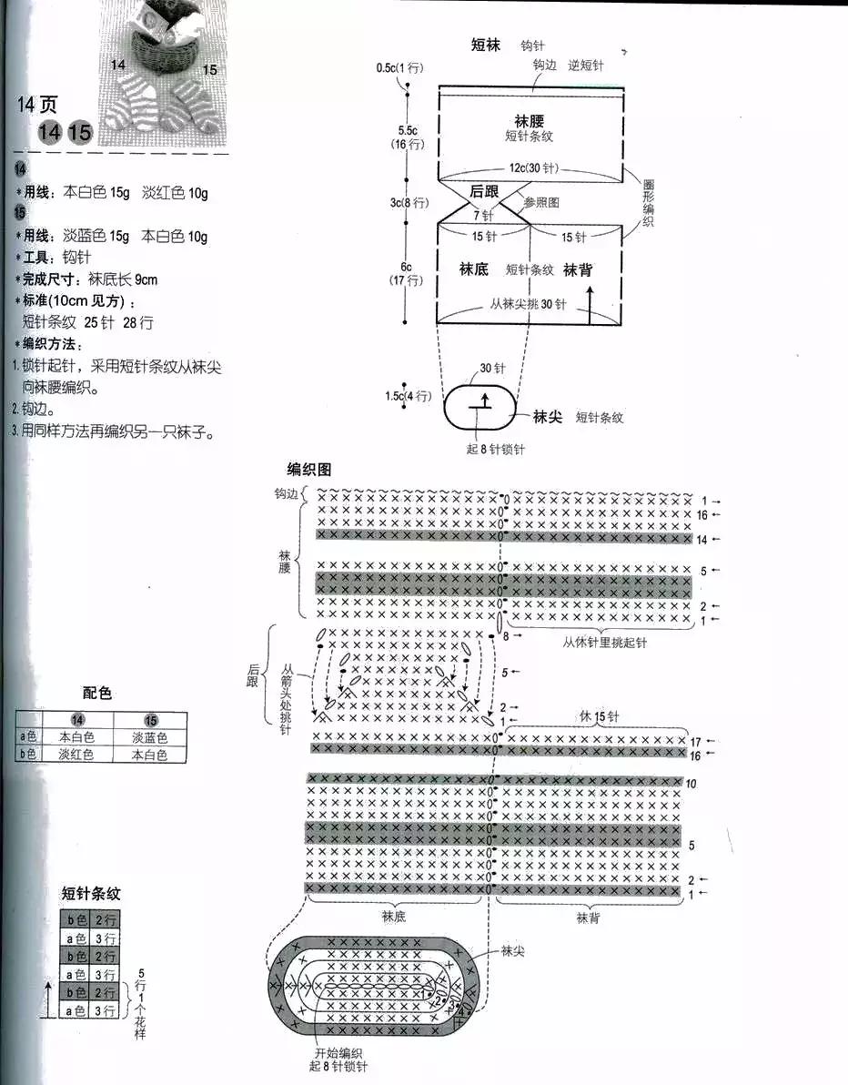 好看毛线袜棒针编织,简单厚实的毛线袜花样