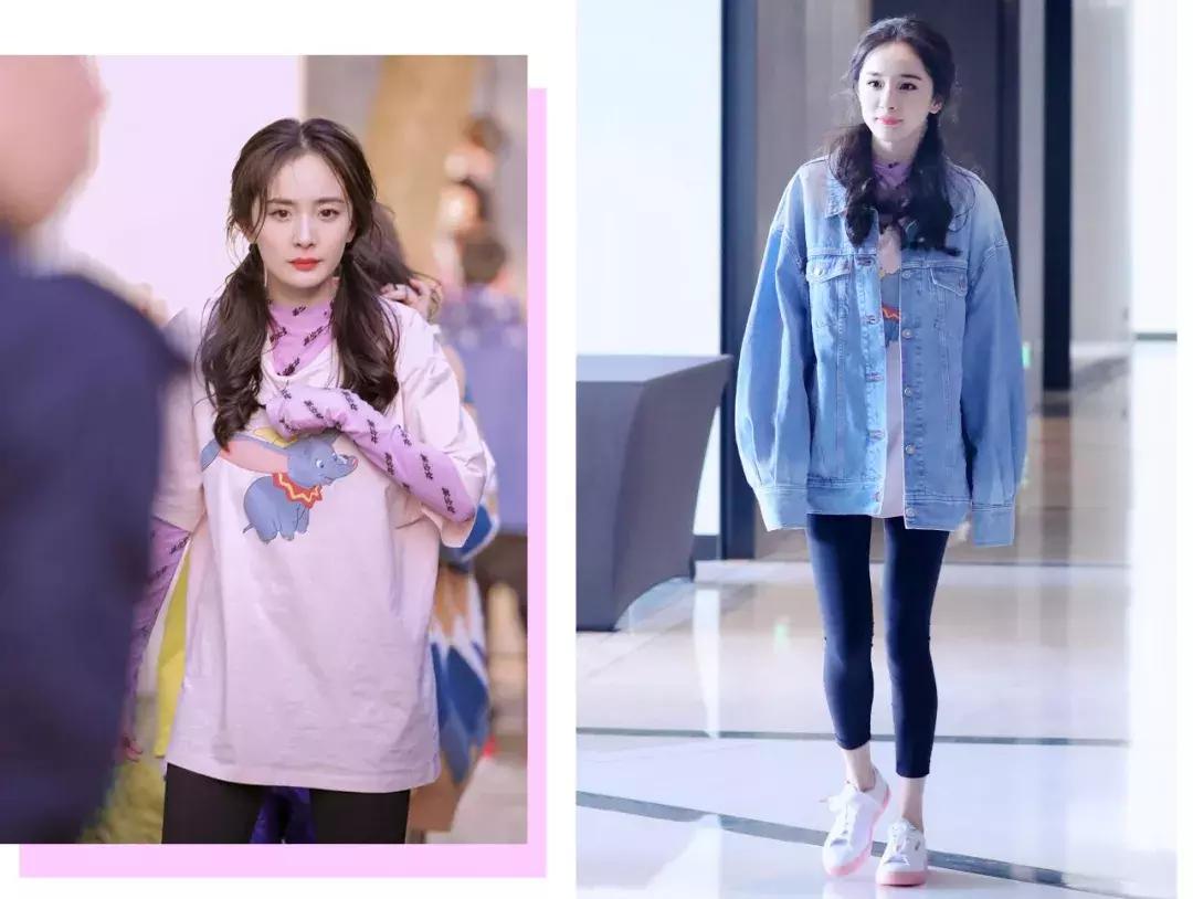 杨幂同款重磅t恤,杨幂同款小飞象短袖