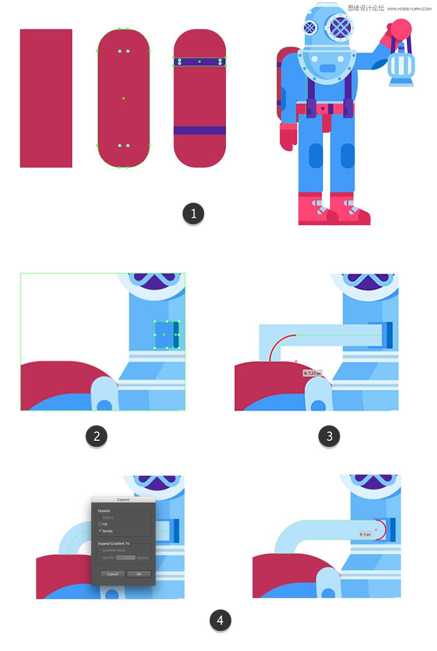 ai机器人设计画图,ai机器人素材平面设计