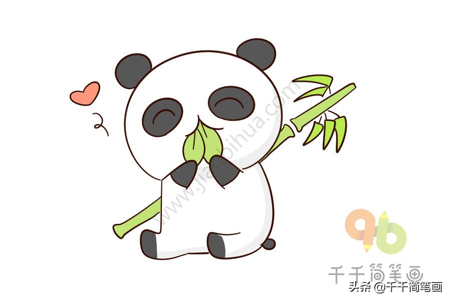 熊猫房子怎么画简笔画,画熊猫和竹子简笔画