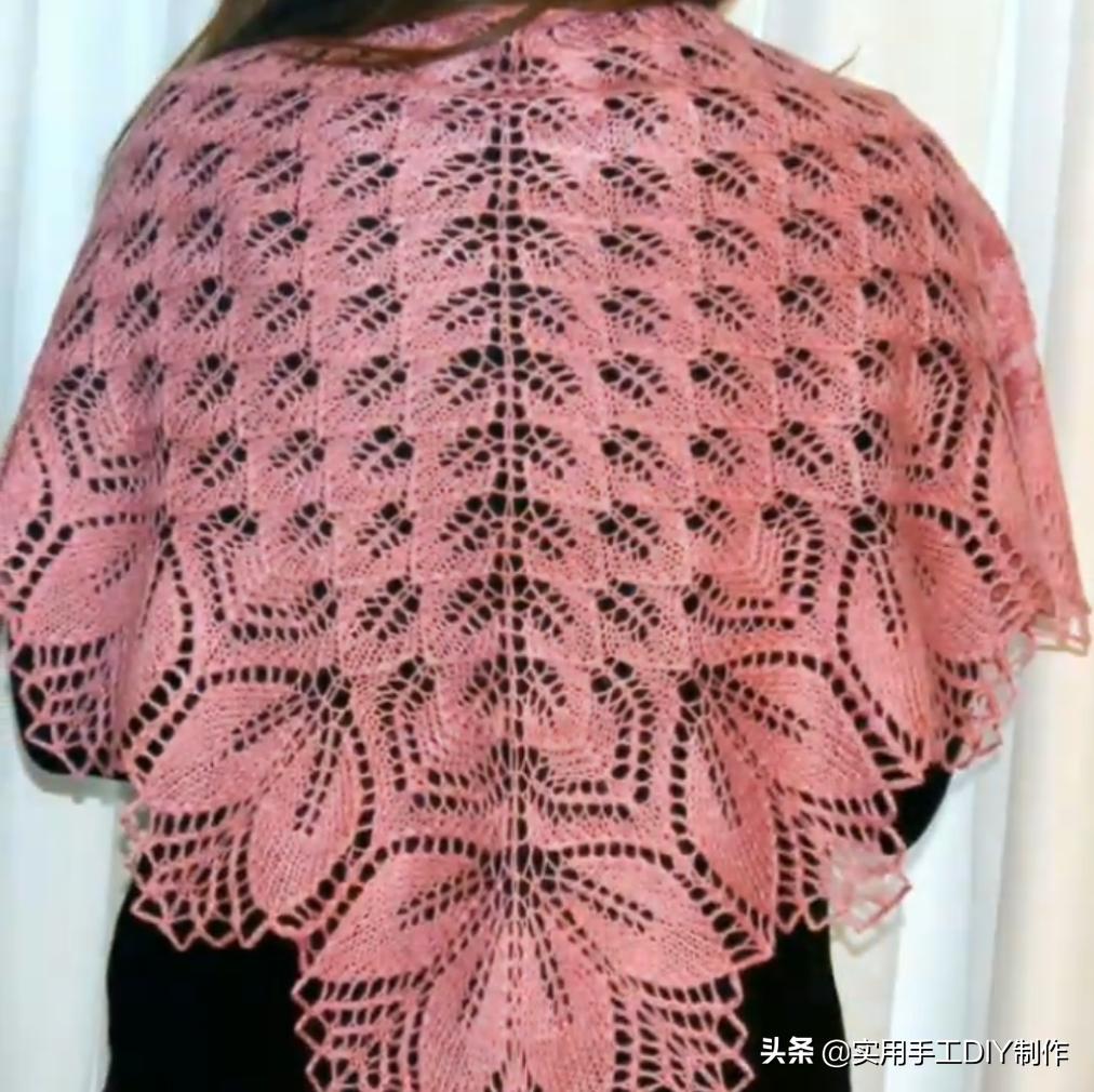 彩色蕾丝钩织披肩拼接花,晓夏手工钩编扇形花披肩