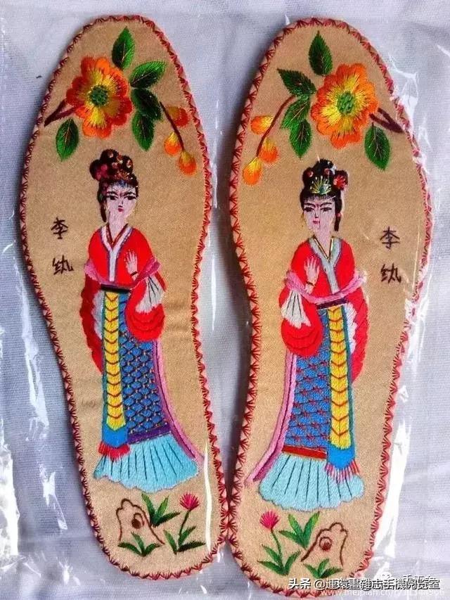 陕北民间纯手工鞋垫绣花,绣花鞋垫纯手工鞋垫成品