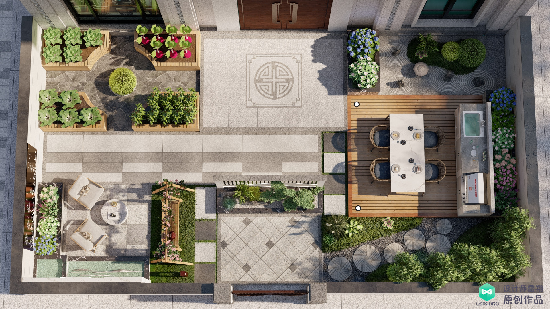 老公买下85㎡庭院，地面非要全部做硬化铺装，邻居竟想照着装