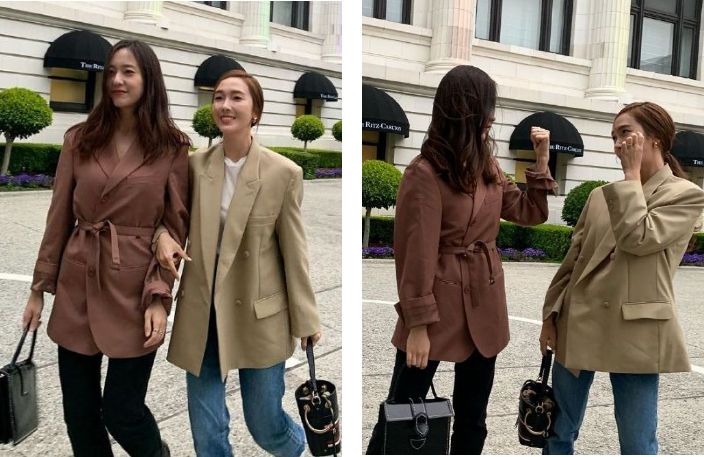 孙艺珍郑丽媛同步营业该看谁？小孩才做选择她们的西装我都要