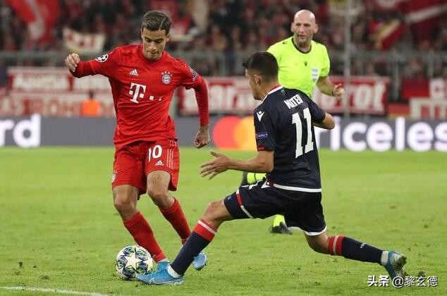 欧冠首秀进球,库蒂尼奥在拜仁捧杯