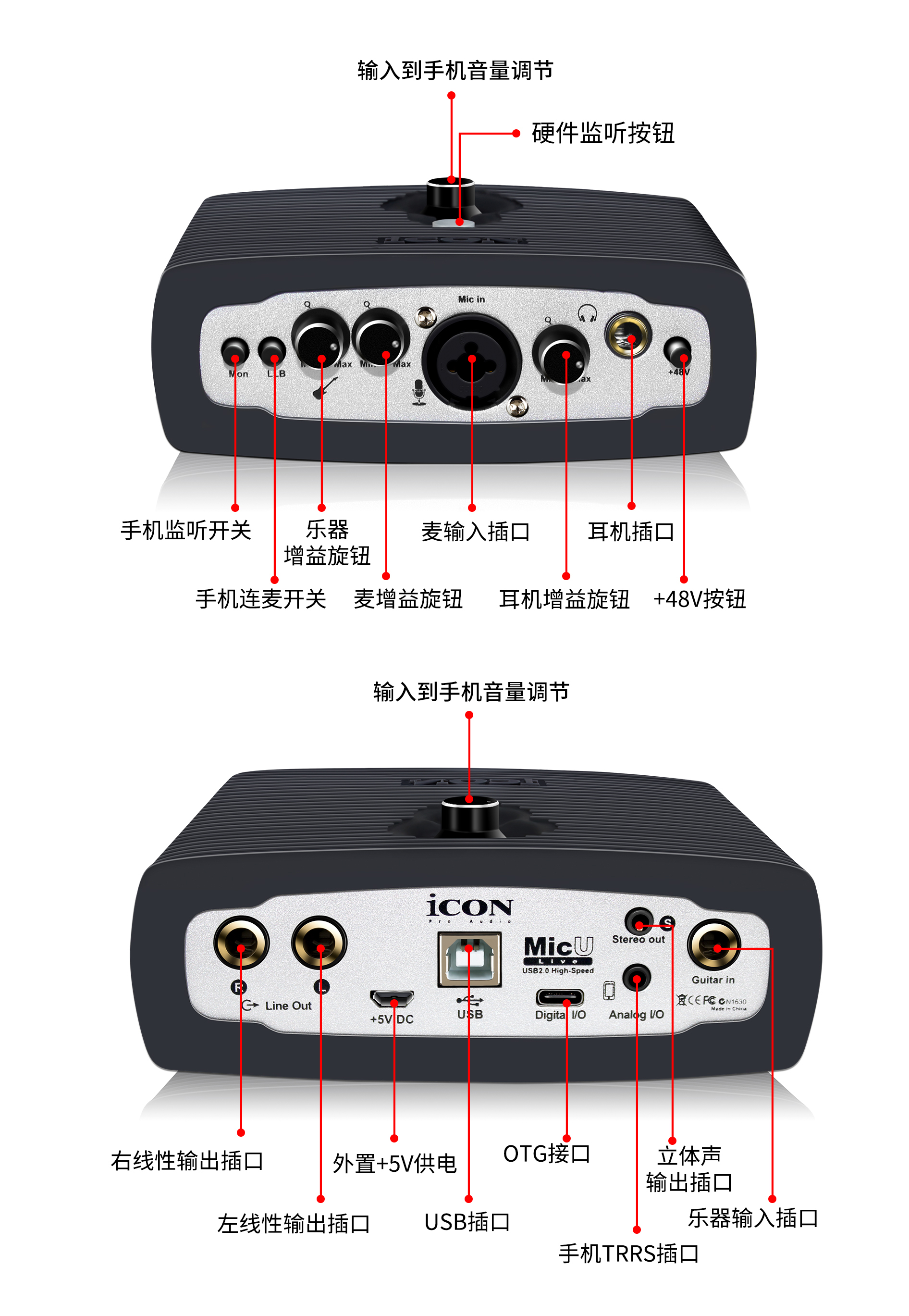 声卡调试直播K歌要装几个通道,艾肯micu声卡直播怎么连接手机