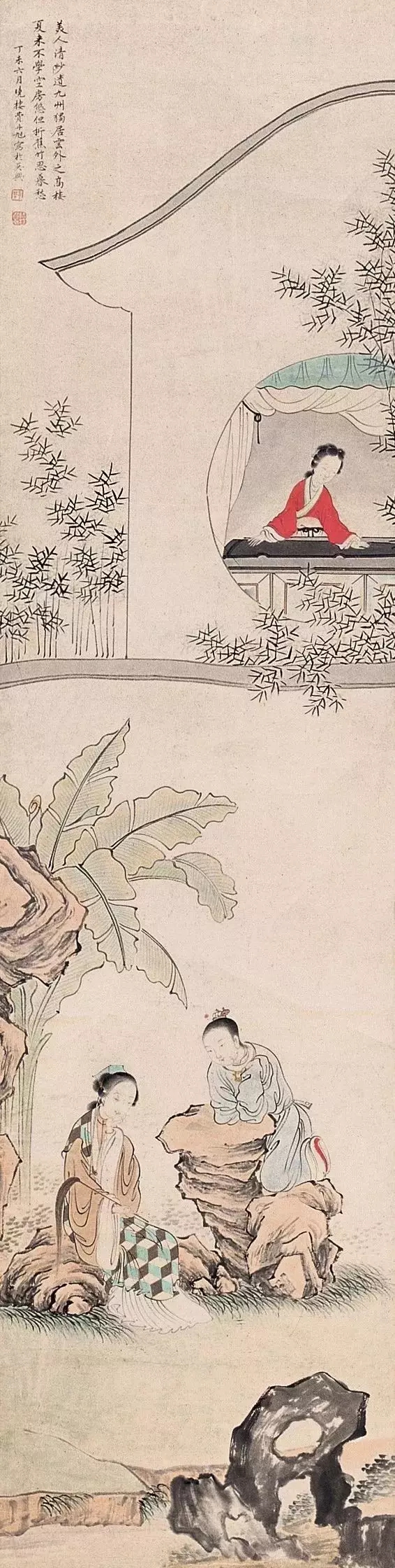 清代名家费丹旭笔下仕女图,费丹旭仕女画高清