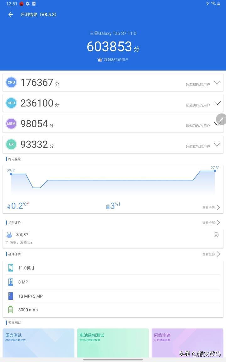 三星galaxytabs7+对比ipadpro,ipad平板只有紫色和蓝色