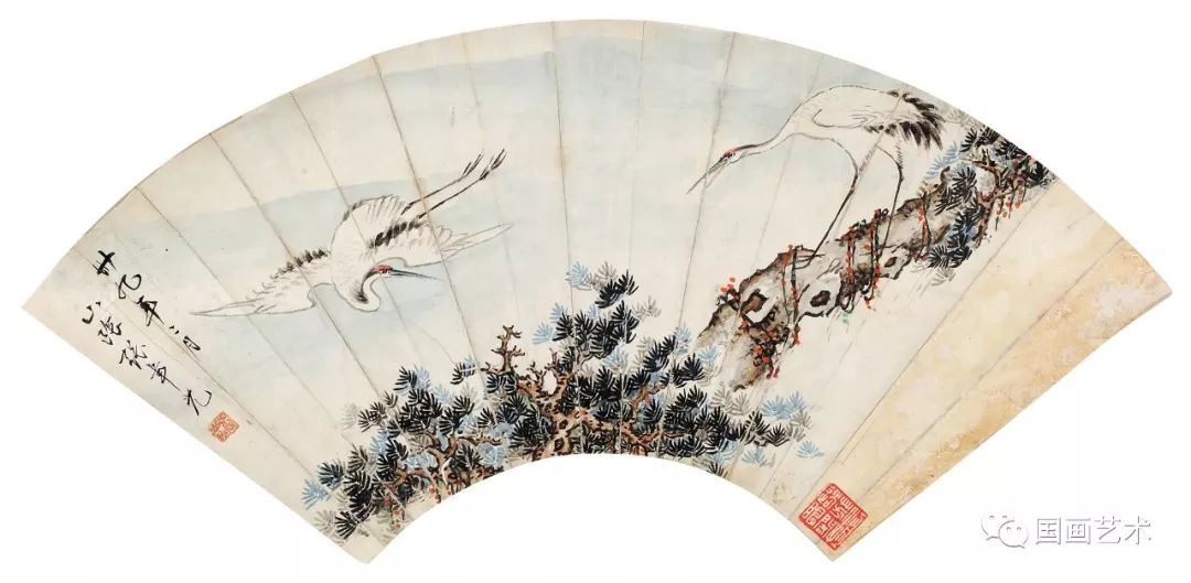 松鹤延年比较有名的图画,写意松鹤图看一下