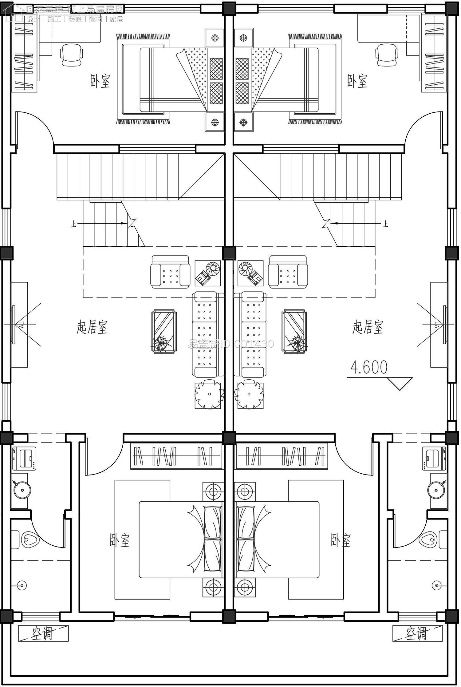 路南宅基地盖南北两面房,长方形宅基地商住两用