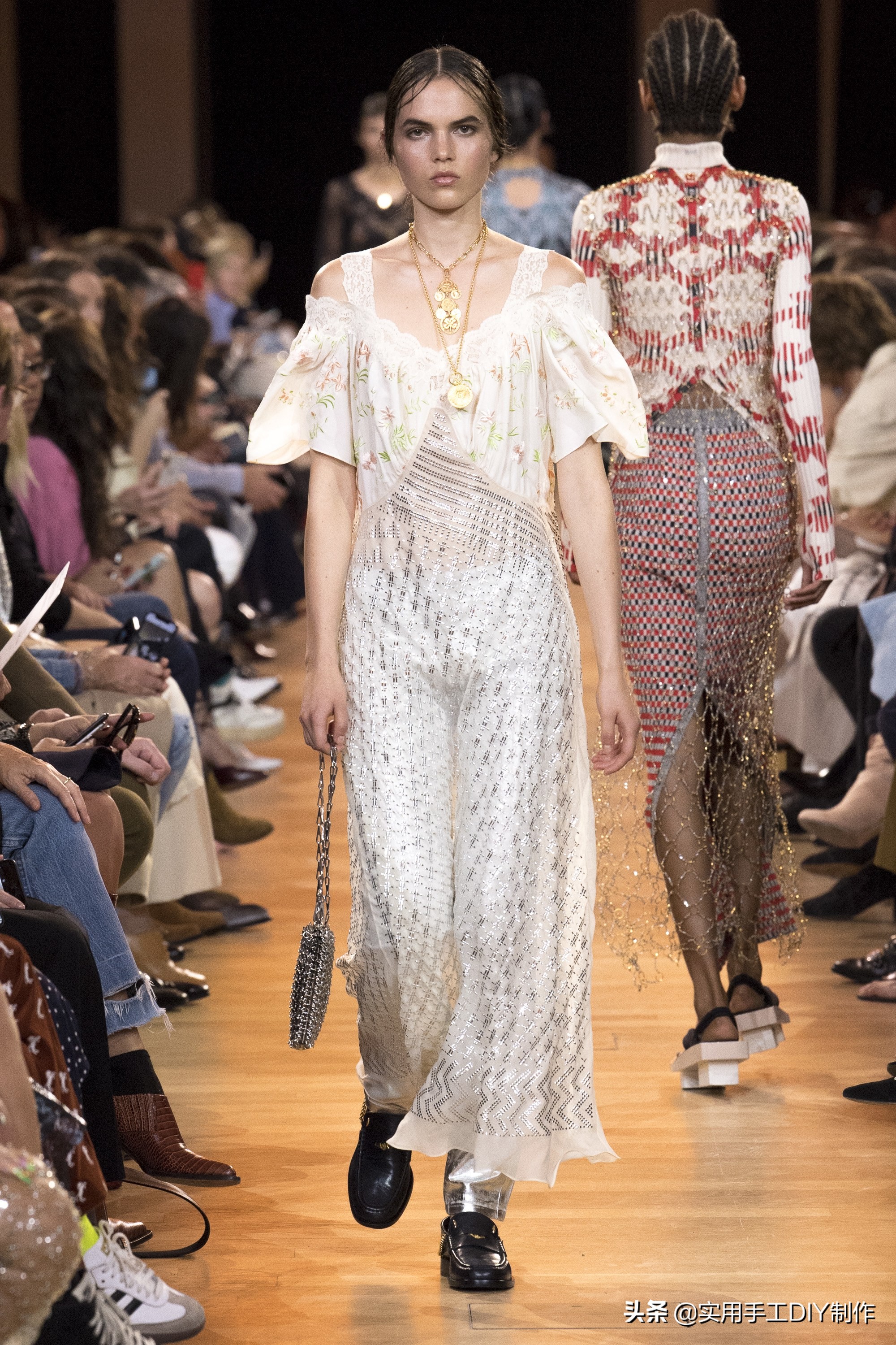 pacorabanne2021春夏系列金属长裙,pacorabanne亮片上衣