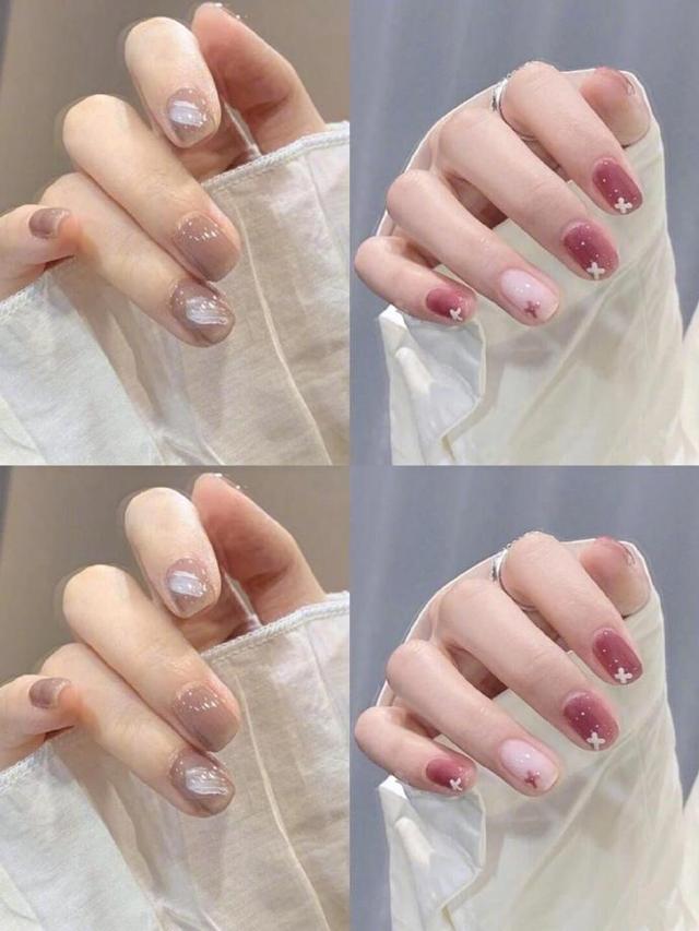 40到50岁干净显白美甲颜色,2021最火美甲显白颜色渐变图片