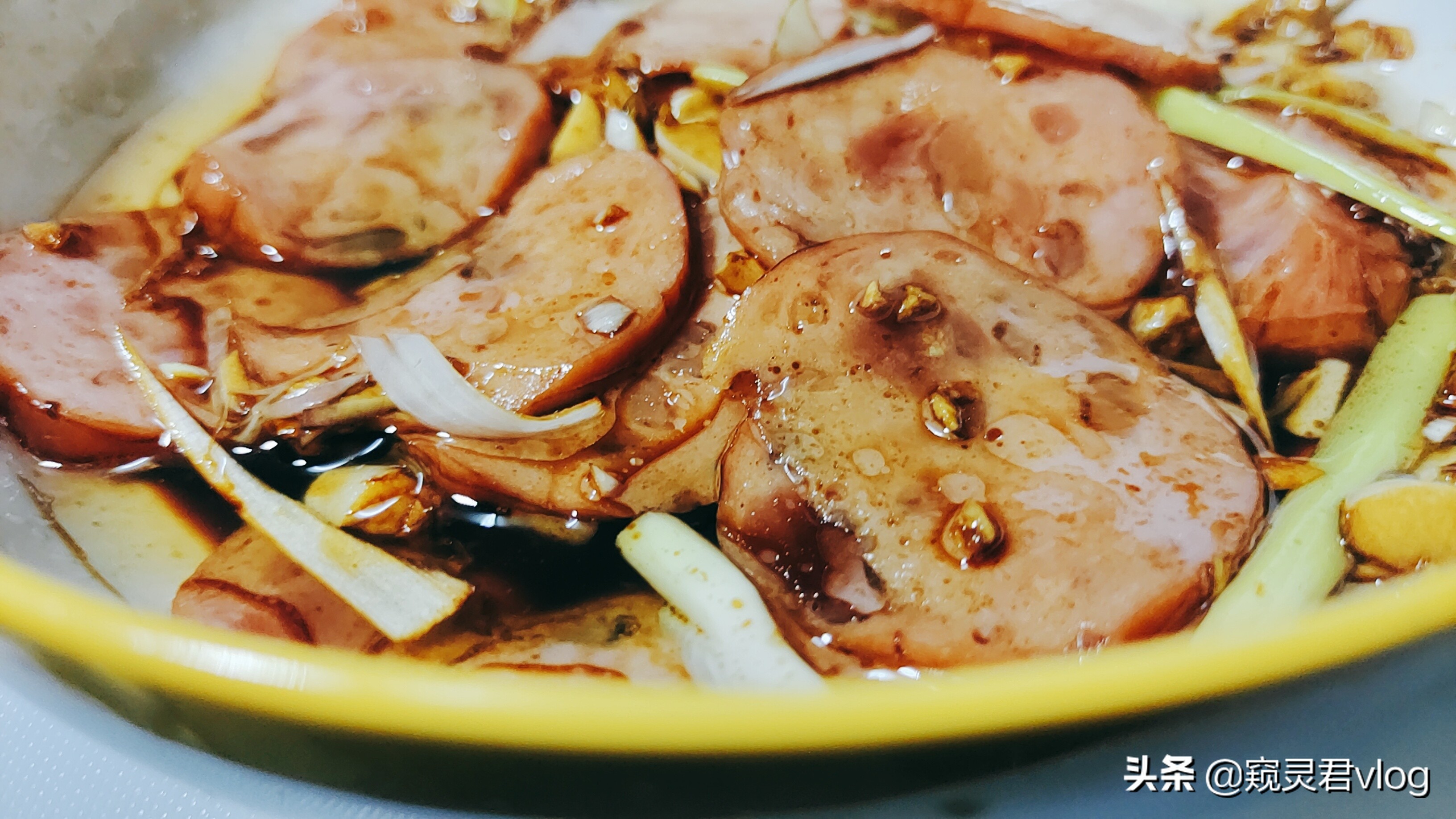 超下饭的凉拌火腿,凉拌素火腿最简单的做法