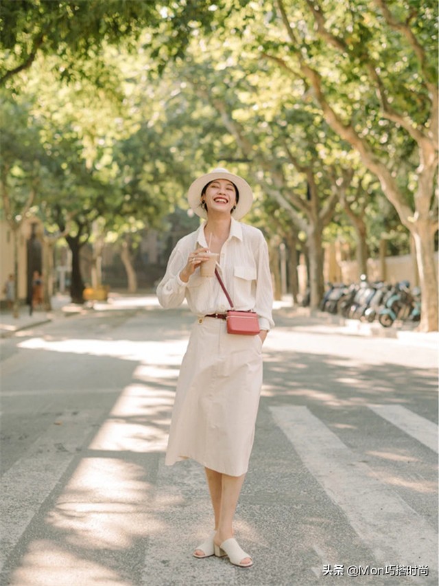 微胖女孩该如何穿？夏日必备一条“A字长裙”，遮肉显高它都擅长