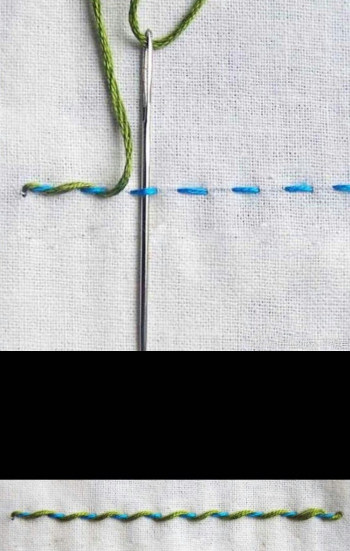 十字绣的平针回收针怎么绣,十字绣大面积不规则平针绣