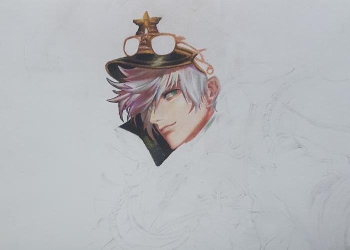 手绘教程王者荣耀人物彩铅画,手绘王者荣耀人物彩铅教程