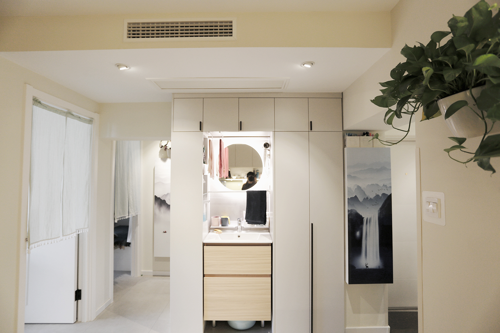 88平双阳台现代简约风格,一室一厅大阳台小户型装修老房子