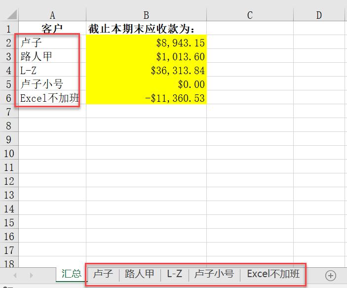 EXCEL制作目录和根据目录生成多个工作表