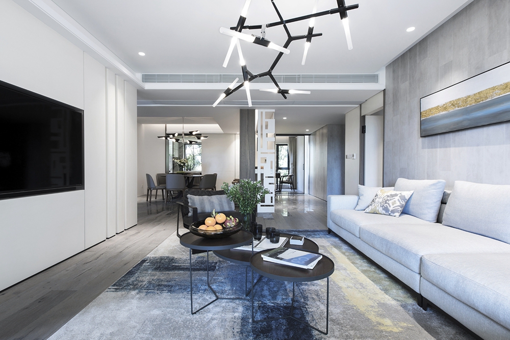 悬空电视柜台面无缝拼接,这是我见过最现代风装修