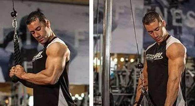 绳索拉力器下拉动作要领,站立式脚蹬拉力器的正确锻炼方法