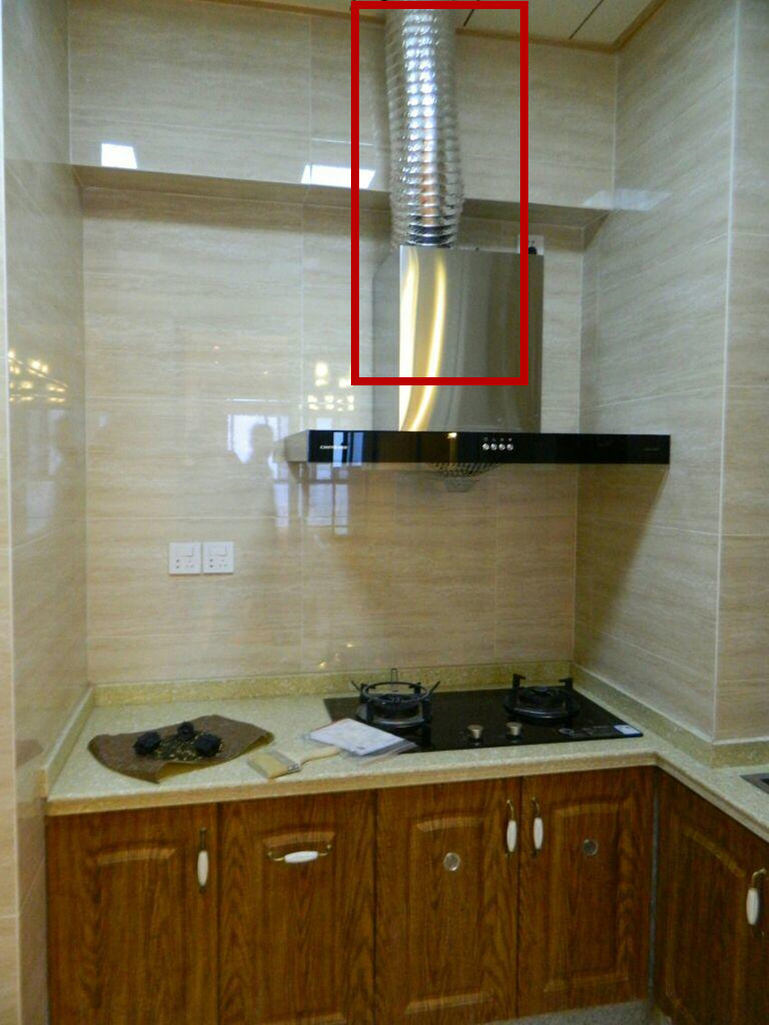 油烟机管道中间有横梁怎么办,厨房中间有一根横梁能砸吗